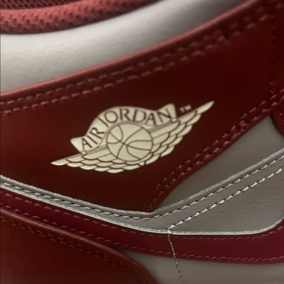 Nike Air Jordan youth Burgundy and Gray sneakers - Picture 5 of 7